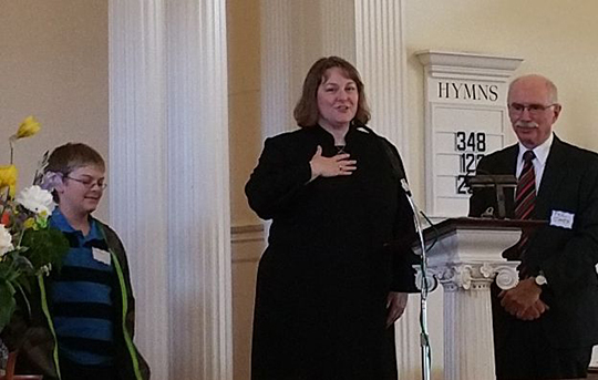 Diana McLean joyously accepts the call to ministry at PUUC.